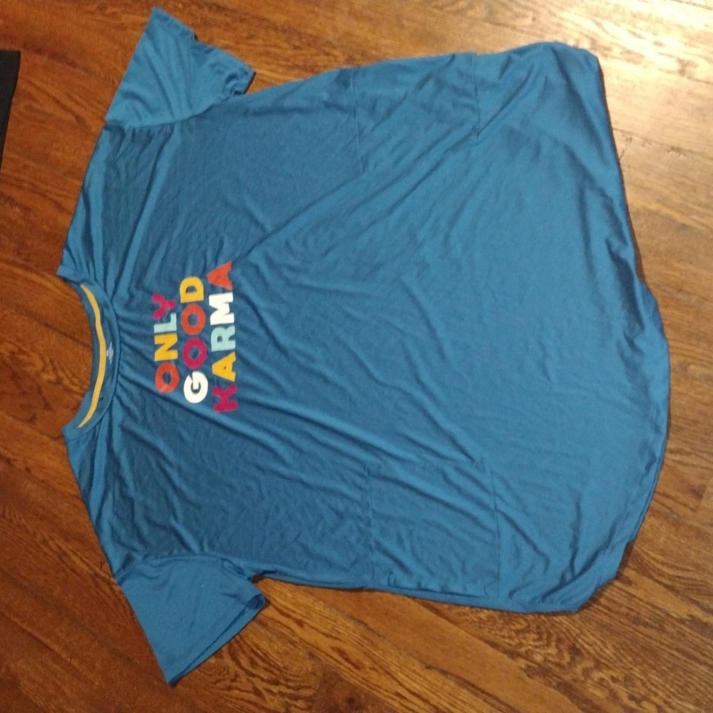 Secret Treasures Teal Only Good Karma Graphic Sleep Shirt SIZE 2X/3X